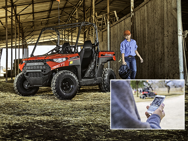 For the Ranger 150 EFI the Polaris Ride Command app limits the area of operation and speed, Image supplied by the manufacturer